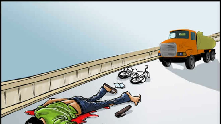 डंपरच्या धडकेत पोलिसाचा मृत्यू डंपरच्या धडकेत पोलिसाचा मृत्यू