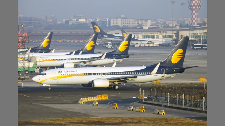 Employees protest outside Jet Airways Office