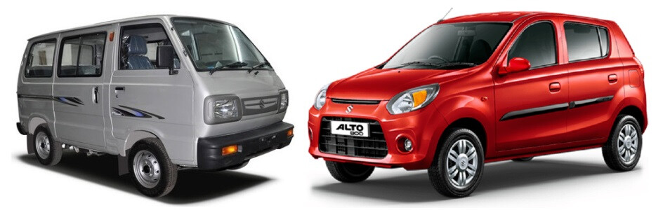 maruti ने omni और alto जैसी 800 सीसी पावर की कारों को किया बंद