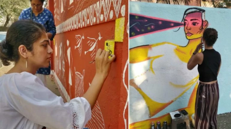 महिलांनी साकारली मनमोहक ग्रॅफीटी आर्ट महिलांनी साकारली मनमोहक ग्रॅफीटी आर्ट