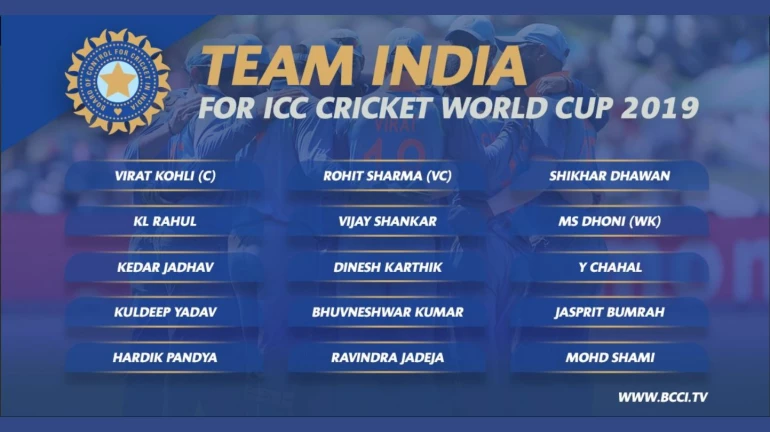 ICC Cricket World Cup 2019: Pant left out as Shankar, Karthik included in the 15-man squad