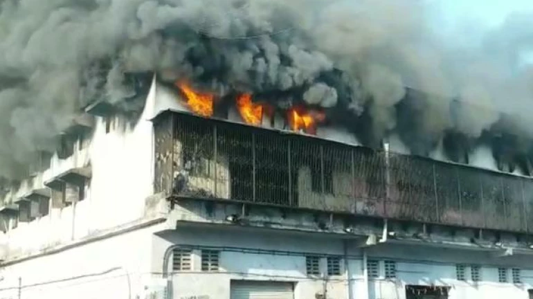 भिवंडीत ब्रश कंपनीला भीषण आग