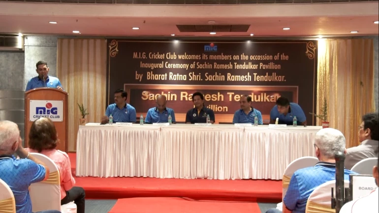 MIG Cricket Club was the first cricket ground I played on: Sachin Tendulkar MIG Cricket Club was the first cricket ground I played on: Sachin Tendulkar