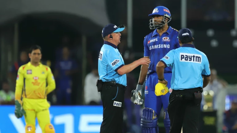 IPL 2019 Final: Kieron Pollard fined 25 per cent of match fee for showing dissent at Umpire's decision IPL 2019 Final: Kieron Pollard fined 25 per cent of match fee for showing dissent at Umpire's decision