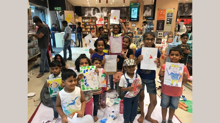 Kids Joined In For Some Fun Story-telling and Lots of Doodling with Shamika Chaves at Crossword Bookstores