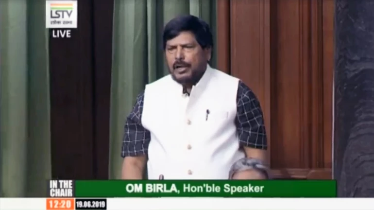 Lok Sabha bursts into laughter after Ramdas Athawale recites poetry in his unique style Lok Sabha bursts into laughter after Ramdas Athawale recites poetry in his unique style