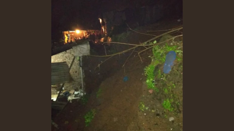 House wall collapses due to landslide in Thane; Two people found dead House wall collapses due to landslide in Thane; Two people found dead