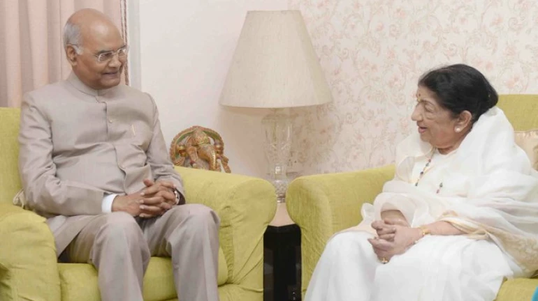 राष्ट्रपति रामनाथ कोविंद ने की लता मंगेशकर से मुलाकात राष्ट्रपति रामनाथ कोविंद ने की लता मंगेशकर से मुलाकात