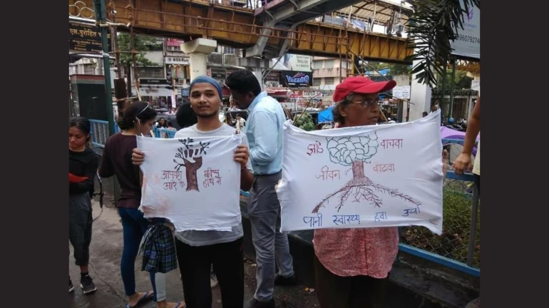 Protest to save the green cover in Aarey intesify Protest to save the green cover in Aarey intesify