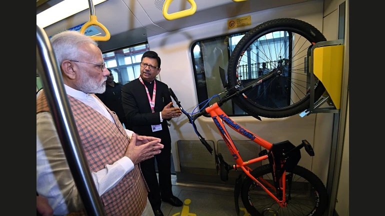 Commuters will be able to take their bicycles inside a metro as Mumbai gets its first 'Make In India' coach Commuters will be able to take their bicycles inside a metro as Mumbai gets its first 'Make In India' coach
