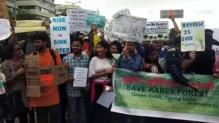 Yet Again, Citizens Stage A Silent Protest At Aarey Colony Yet Again, Citizens Stage A Silent Protest At Aarey Colony