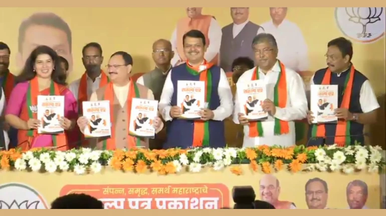 BJP releases its manifesto ahead of Maharashtra assembly elections BJP releases its manifesto ahead of Maharashtra assembly elections