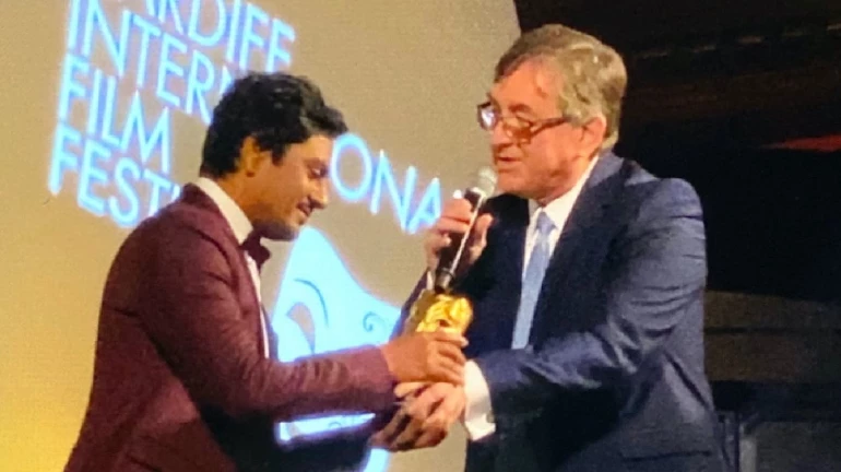 Nawazuddin Siddiqui receives the Golden Dragon Award at Cardiff International Film Festival