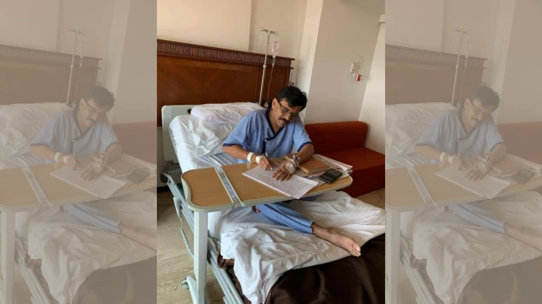 Shiv Sena MP Sanjay Raut discharged from hospital Shiv Sena MP Sanjay Raut discharged from hospital