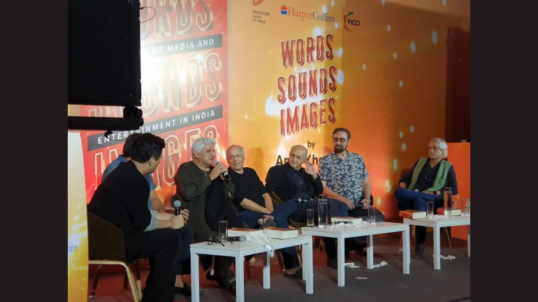 Karan Johar, Javed Akhtar and Mahesh Bhat Unveil 'Words, Sounds, Images' By Amit Khanna Karan Johar, Javed Akhtar and Mahesh Bhat Unveil 'Words, Sounds, Images' By Amit Khanna