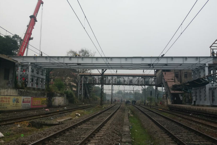 ठाकुर्ली स्थानकातील गर्डरचं काम पूर्ण