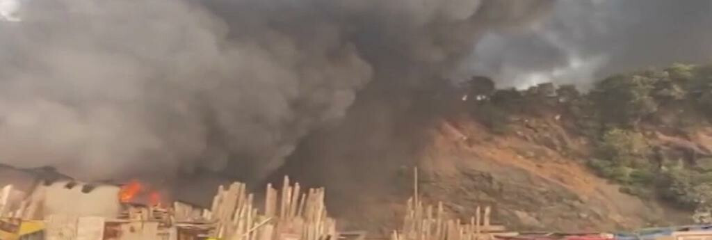 Fire At Asalpha Metro Station Near Saki Naka