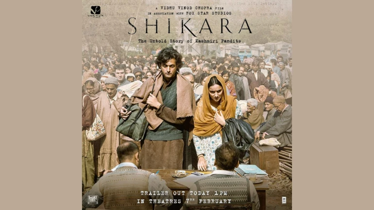 ट्रेलर रिलीज के पहले 'शिकारा' का दमदार पोस्टर आया सामने ट्रेलर रिलीज के पहले 'शिकारा' का दमदार पोस्टर आया सामने