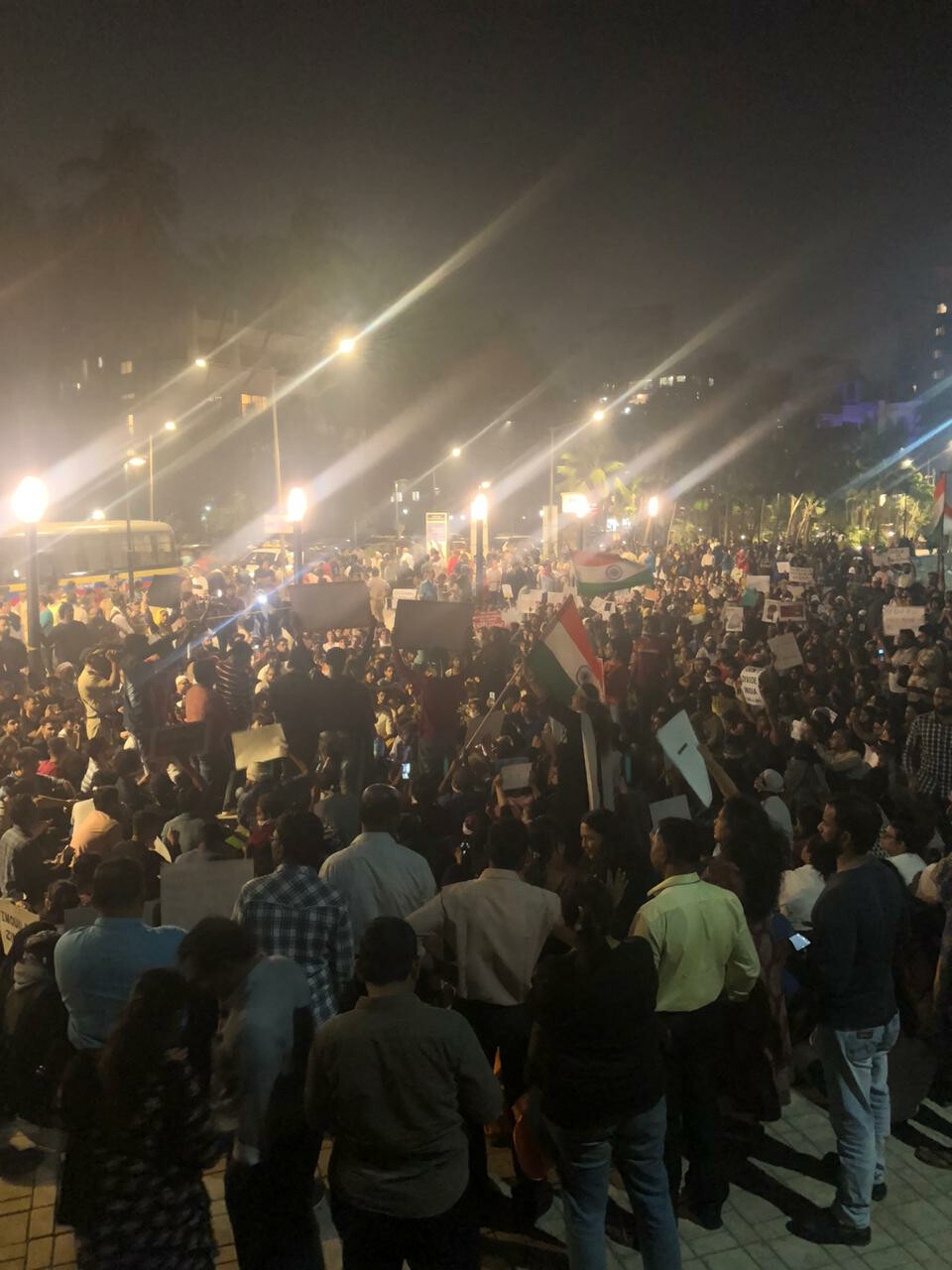 "Enough is Enough": Students, children gather in solidarity with JNU students at Carter Road