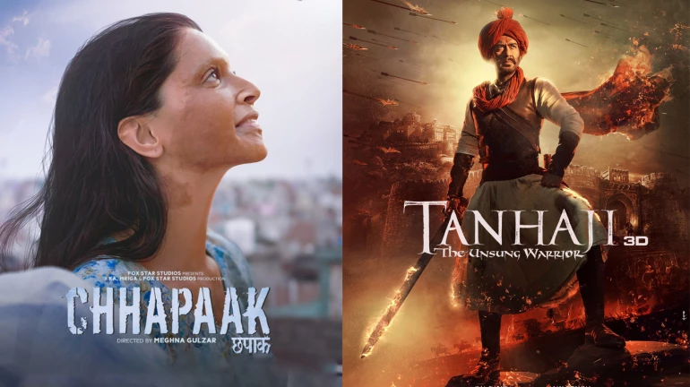'तानाजी'-'छपाक' की टक्कर में अजय देवगन ने मारी बाजी, जानिए दोनो फिल्मों का बॉक्स ऑफिस कलेक्शन