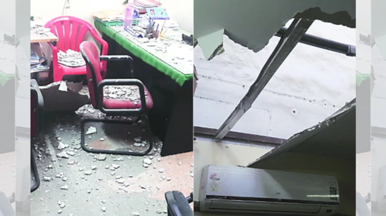 Mumbai University Exam Department's roof collapses