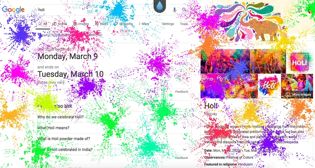 होळी निमित्त Googleची मजेदार ट्रिक