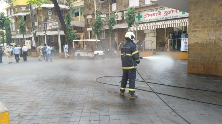 Coronavirus Pandemic: Fire brigade begins disinfecting BMC hospitals Coronavirus Pandemic: Fire brigade begins disinfecting BMC hospitals