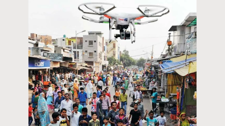 मुंबई के लॉक डाउन का उल्लंघन करने वालों को 'ऑडीओ ड्रोन' से चेतावनी दे रही है मुंबई पुलिस मुंबई के लॉक डाउन का उल्लंघन करने वालों को 'ऑडीओ ड्रोन' से चेतावनी दे रही है मुंबई पुलिस