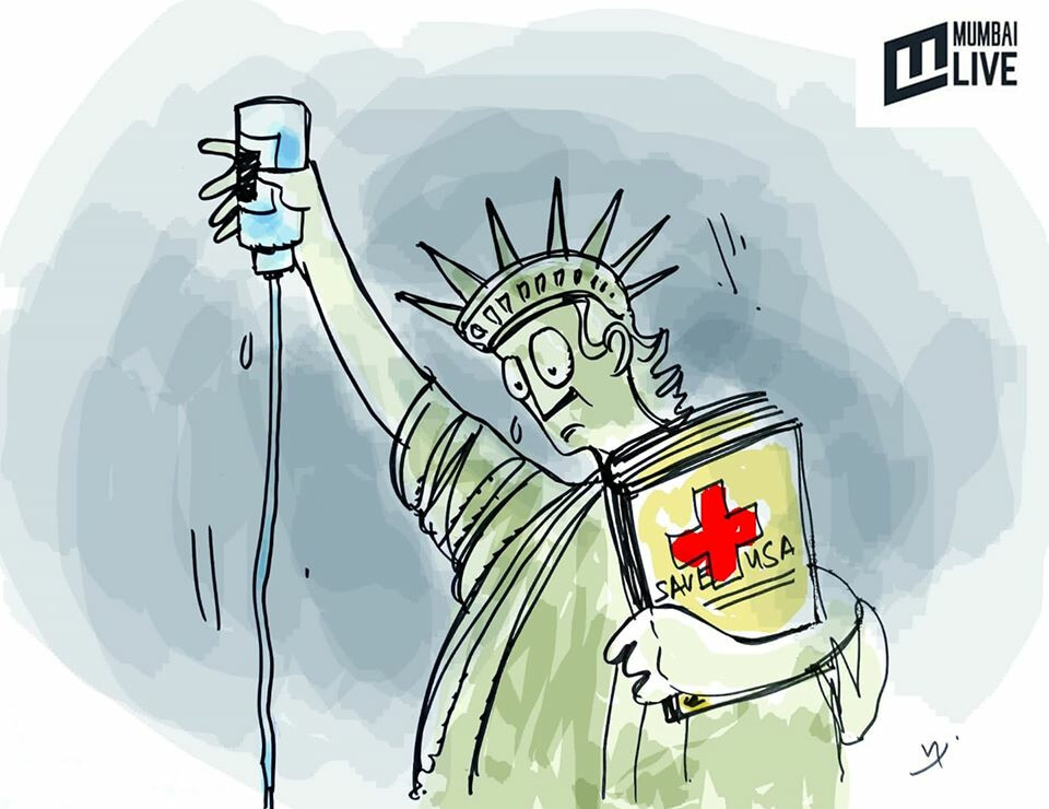 स्वातंत्र्यदेवता सलाईनवर