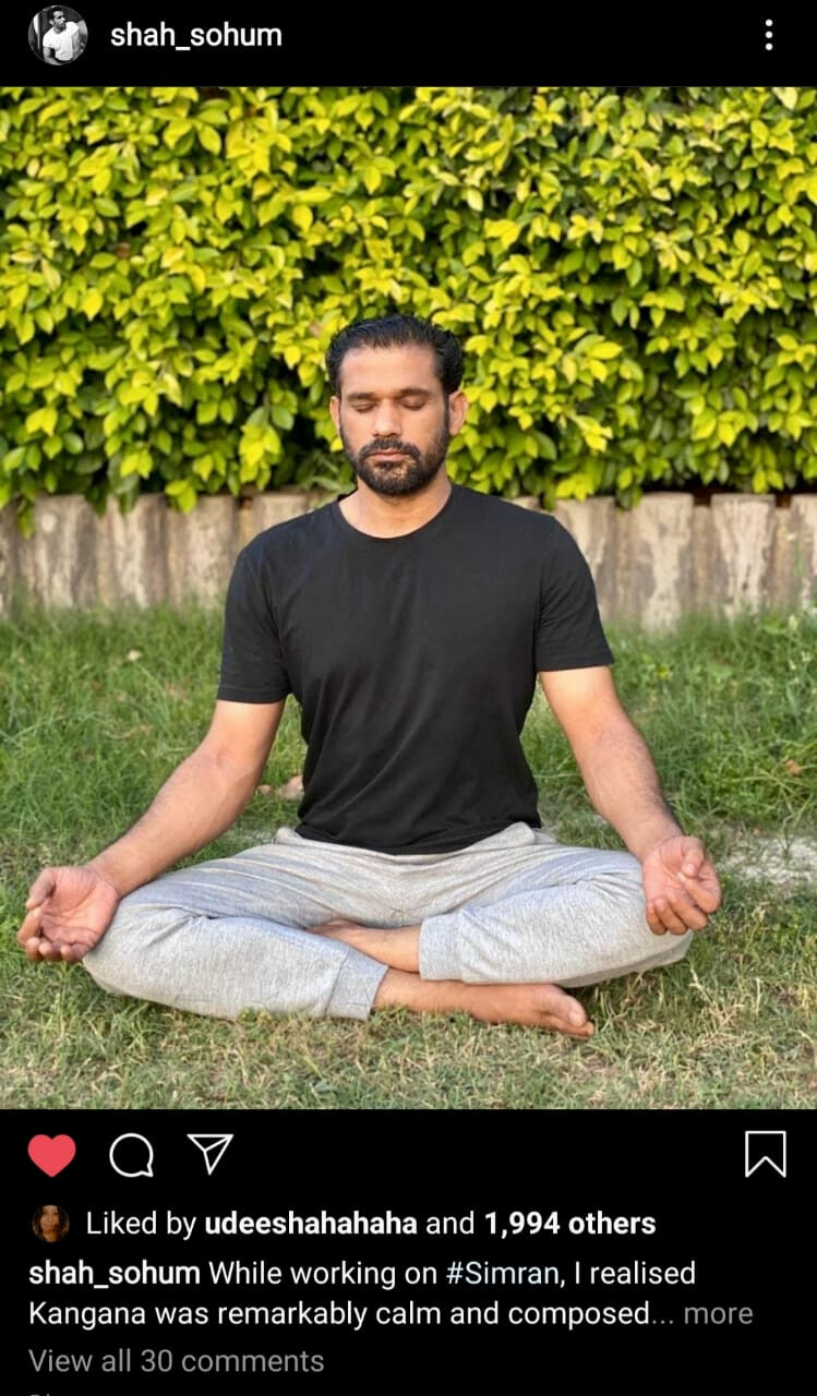 COVID-19: एकाग्रता बढ़ाने के लिए सोहम शाह को कंगना रनौत ने दी यह सीख