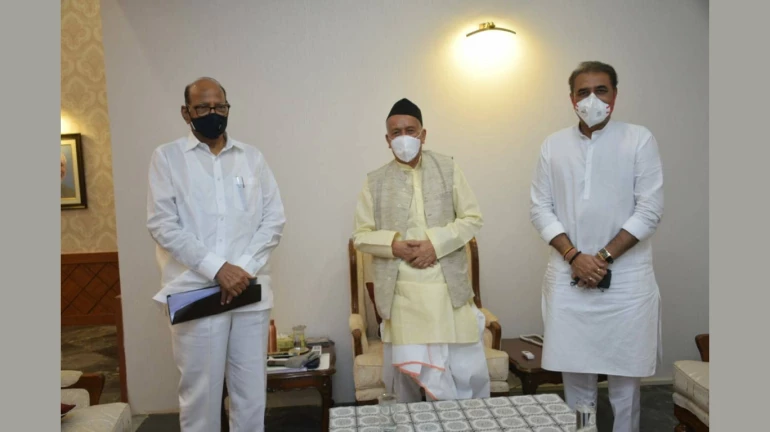 Sharad Pawar meets Maharashtra Governor Bhagat Singh Koshyari Sharad Pawar meets Maharashtra Governor Bhagat Singh Koshyari