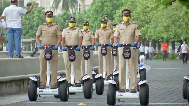 Maharashtra Home Minister Anil Deshmukh inaugurates 'segway' deployment on Mumbai promenades Maharashtra Home Minister Anil Deshmukh inaugurates 'segway' deployment on Mumbai promenades