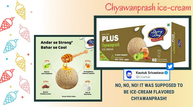 हळद आणि च्यवनप्राश फ्लेवर आईस्क्रिम, नेटिझन्सचे भन्नाट रिप्लाय