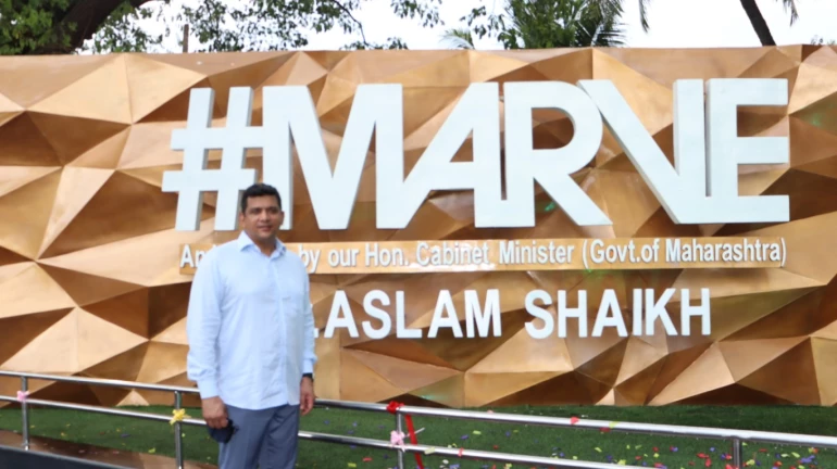 पालक मंत्री असलम शेख द्वारा हैश टैग मार्वे चौक का उद्घाटन पालक मंत्री असलम शेख द्वारा हैश टैग मार्वे चौक का उद्घाटन