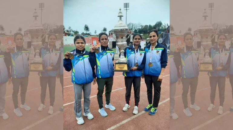 Indian Railways' women team wins the 56th National Cross Country Championship