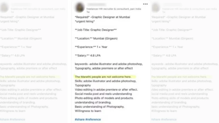 'Marathi People Are Not Welcome Here' LinkedIn Post Creates Uproar