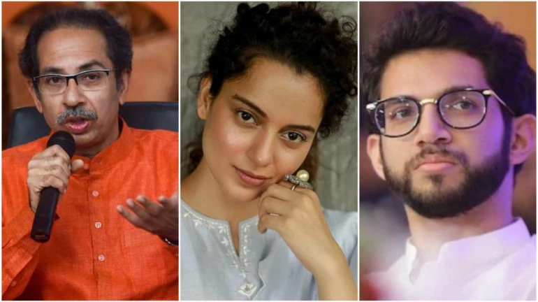 Kangana Ranaut takes a dig at CM Uddhav Thackeray and his son Aaditya Thackeray Kangana Ranaut takes a dig at CM Uddhav Thackeray and his son Aaditya Thackeray