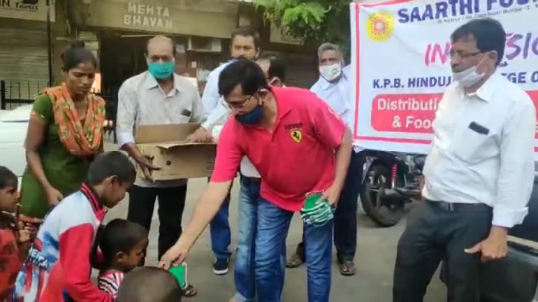 Students of KPB Hinduja College of Commerce organise a social initiative to help the needy