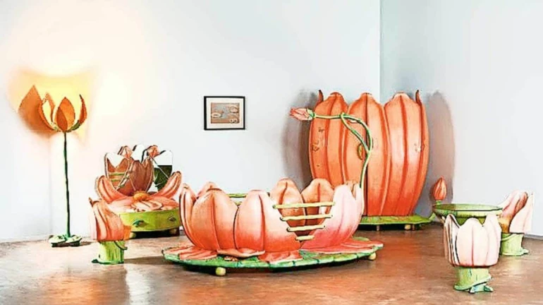 Mumbai: M. F. Husain's 80-year-old lotus furniture will be on display
