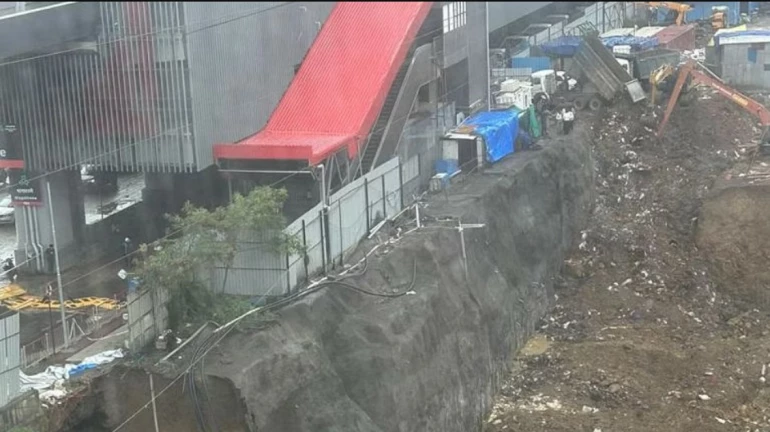 मुंबई में बारिश के कारण मागाठाणे मेट्रो स्टेशन खतरे में!