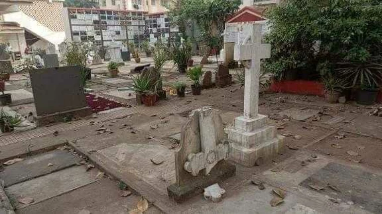 Mumbai: Police Arrest Suspect in Mahim Church Graveyard Vandalism Case Mumbai: Police Arrest Suspect in Mahim Church Graveyard Vandalism Case