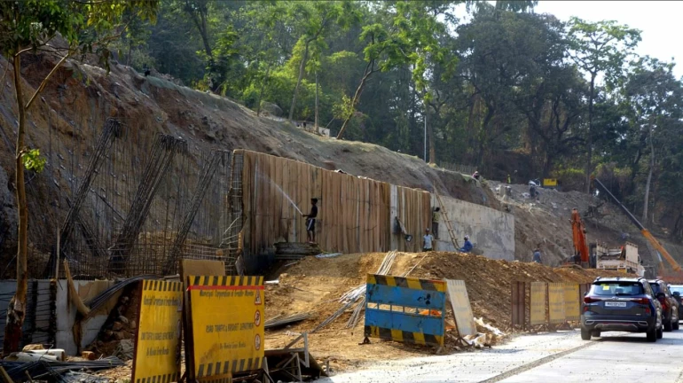 दक्षिण मुंबईतील मलबार हिल टेकडीजवळ निसर्ग उन्नत मार्ग दक्षिण मुंबईतील मलबार हिल टेकडीजवळ निसर्ग उन्नत मार्ग