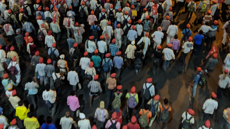 मुंबई: बीकेसी पर किसानों ने दिनभर विरोध प्रदर्शन किया