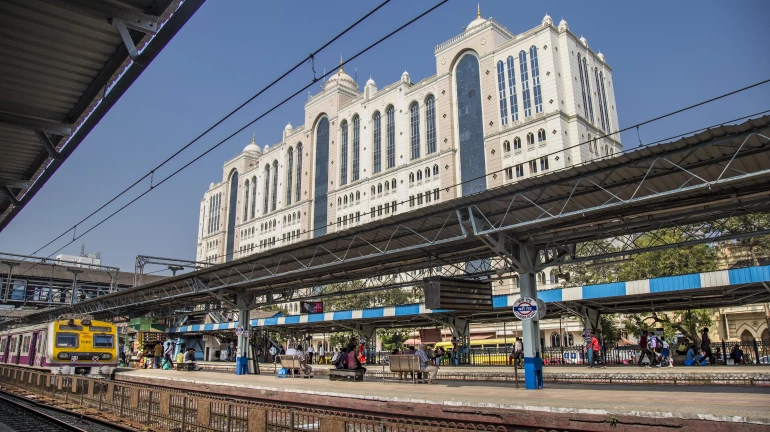 Man throws a spear under a speeding local train