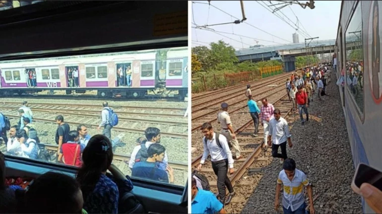 तांत्रिक बिघाडामुळे पश्चिम रेल्वेची सेवा विस्कळीत तांत्रिक बिघाडामुळे पश्चिम रेल्वेची सेवा विस्कळीत