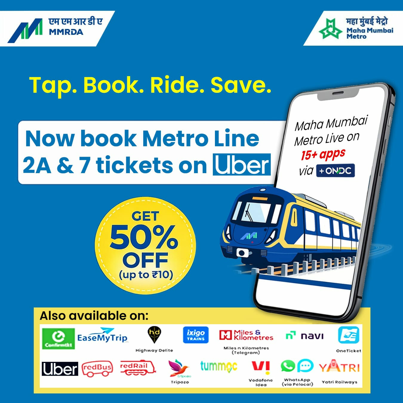 Good News! Now Mumbaikars Can Book Tickets For Metro Line 2A, 7 Through Uber App At 50% Discounted Prices
