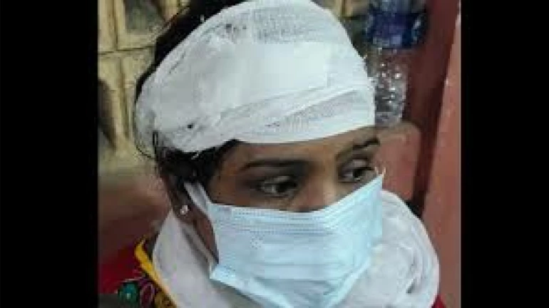 मास्क नही पहनने पर महिला क्लीन मार्शल ने टोका तो फोड़ दिया सिर