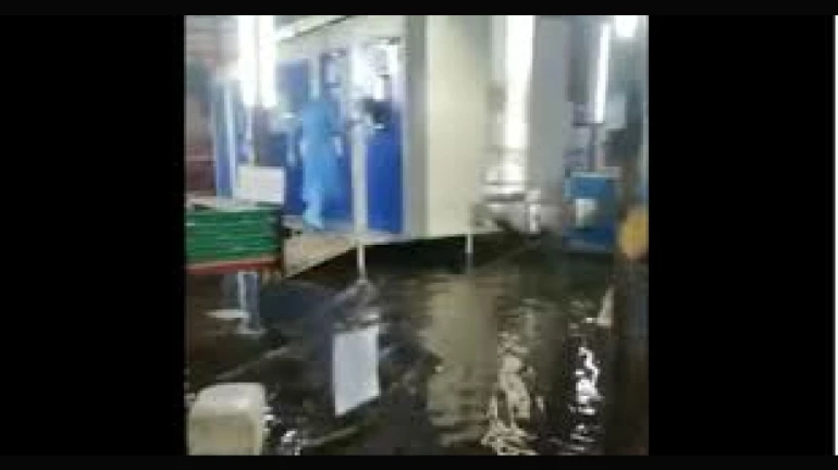 Nair Hospital's COVID ward flooded after heavy rainfall Nair Hospital's COVID ward flooded after heavy rainfall