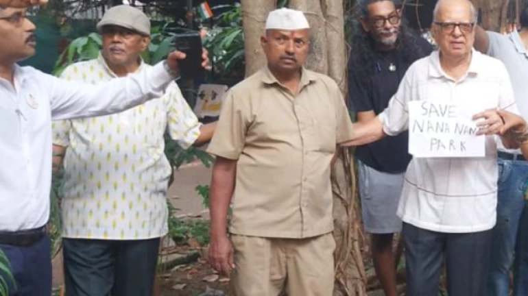 Residents Protest Tree Felling at Versova’s Nana Nani Park for Coastal Road Project Residents Protest Tree Felling at Versova’s Nana Nani Park for Coastal Road Project