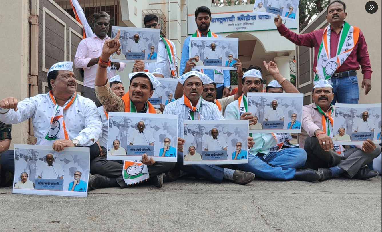 Sharad Pawar resignation row: NCP party workers observe hunger strike in Thane